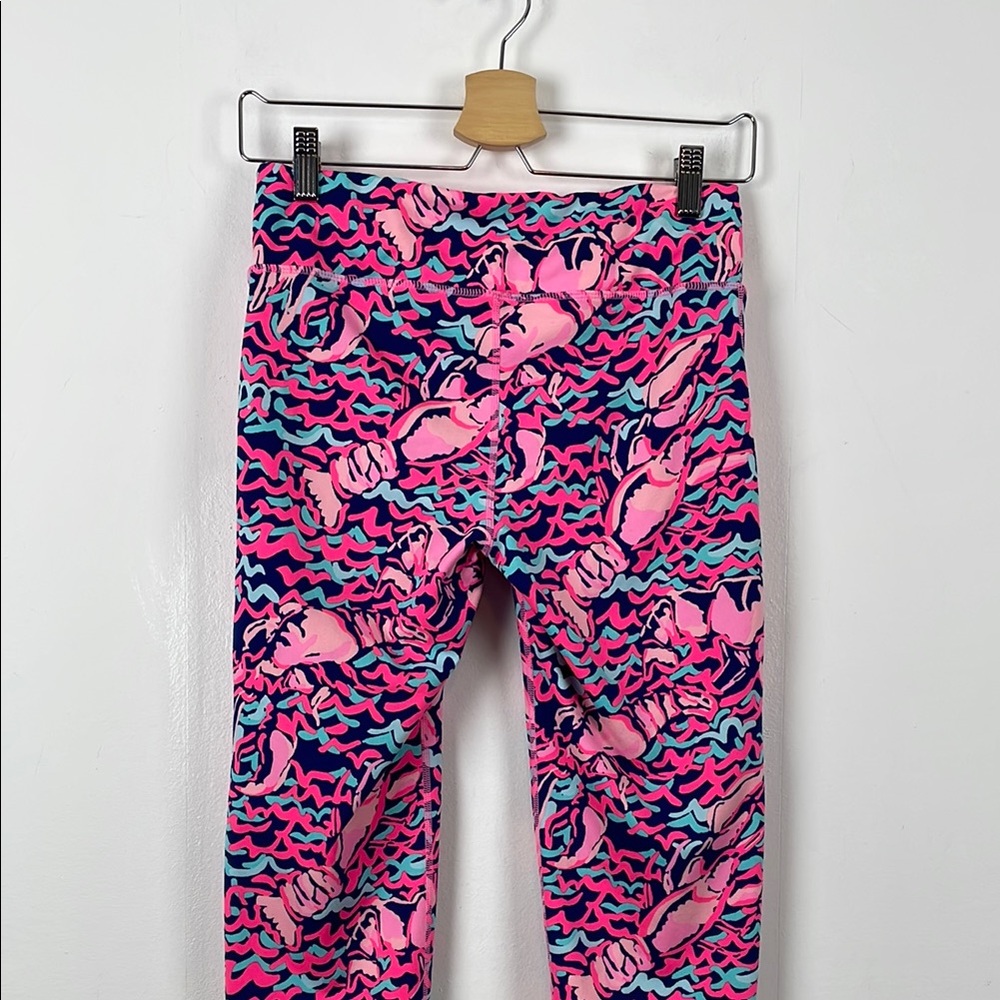 Lilly Pulitzer Luxletic Weekender Pink and Blue Losbstah Roll Women's M Leggings - Picture 7 of 8